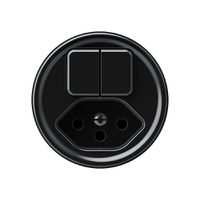 Kombination origin 2×Tasten 2CO+T13 1P 0<1 10A 230V 60×60mm schwarz