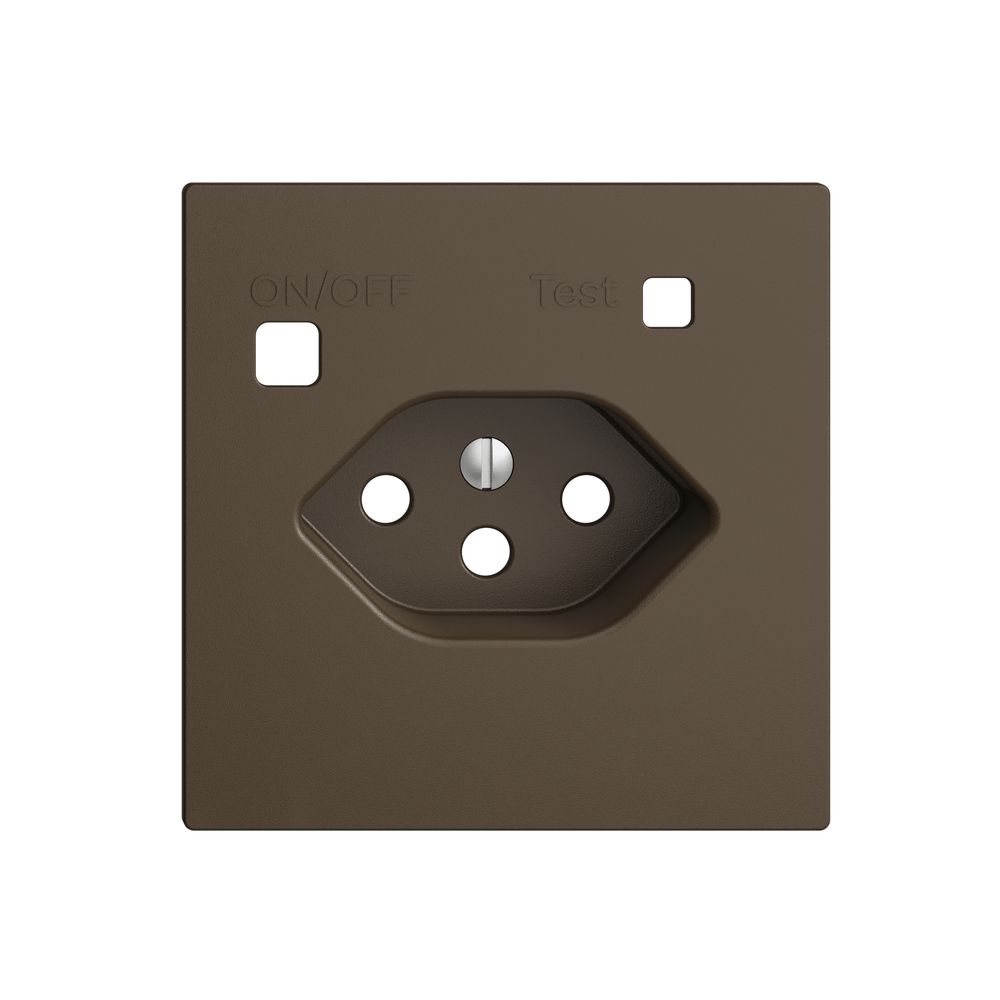 Frontset EDIZIOdue zu FI-Steckdose F, T13, coffee