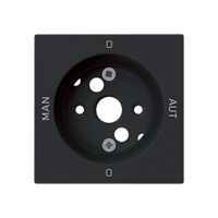 Frontplatte kallysto 0-Man-0-Aut. 60×60mm für Drehschalter S2 schwarz