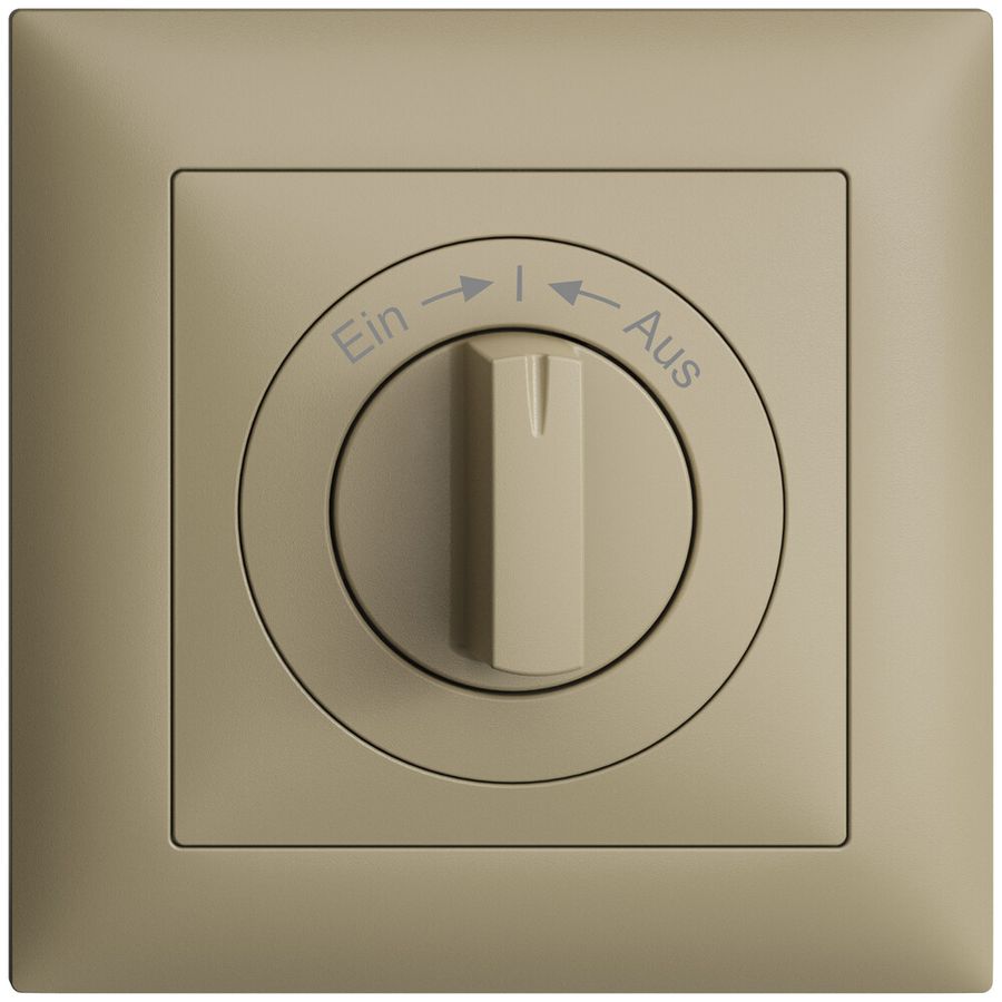 Frontset EDIZIOdue Ein->I<-Aus sand 88×88mm für Schwenktaster