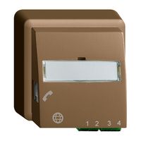 AP-Anschlussdose FTTH EDIZIOdue FH 2×LC APC Duplex FX.39 DSL coffee