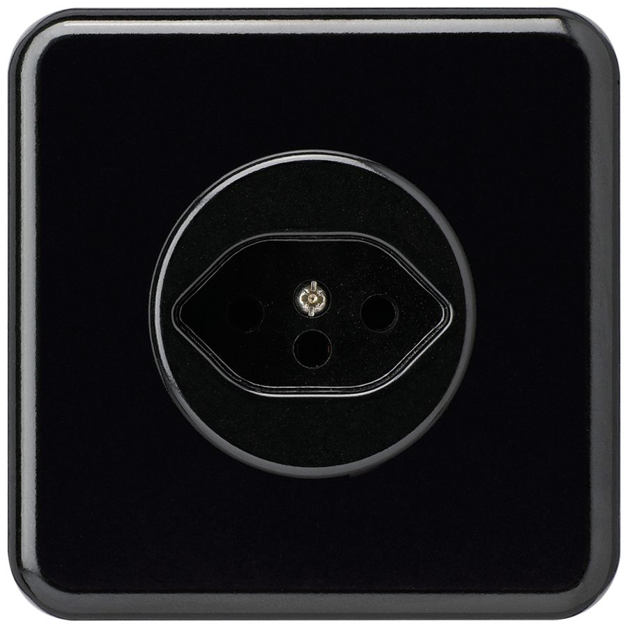 UP-Steckdose basico Typ 13 schwarz mit Kinderschutz