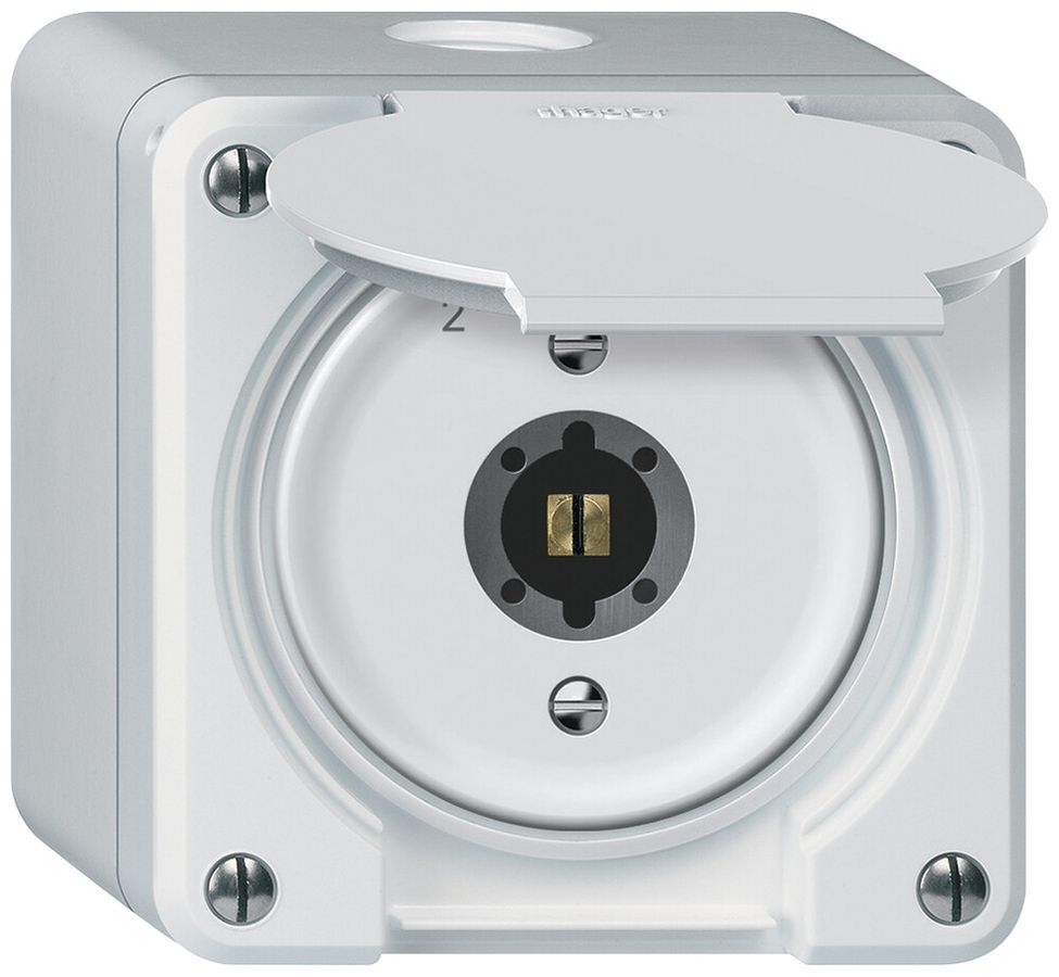 AP-Schlüsselschwenktaster robusto 1P 2NO 2CO 20A 250V 86×86mm weiss