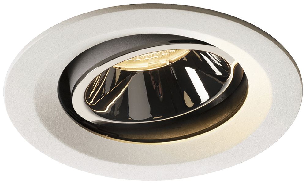 LED-Downlight SLV NUMINOS MOVE M 17.5W 1550lm 3000K 40° DIM Ø135×81mm ws/Cr