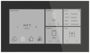 UP-Touchpanel KNX MDT BE-GTS06TS.01S 6" Glas schwarz