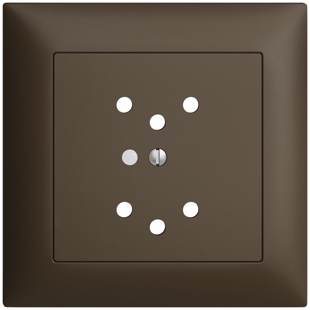 UP-Frontset EDIZIOdue coffee 88×88mm 2×T12 mit Linse