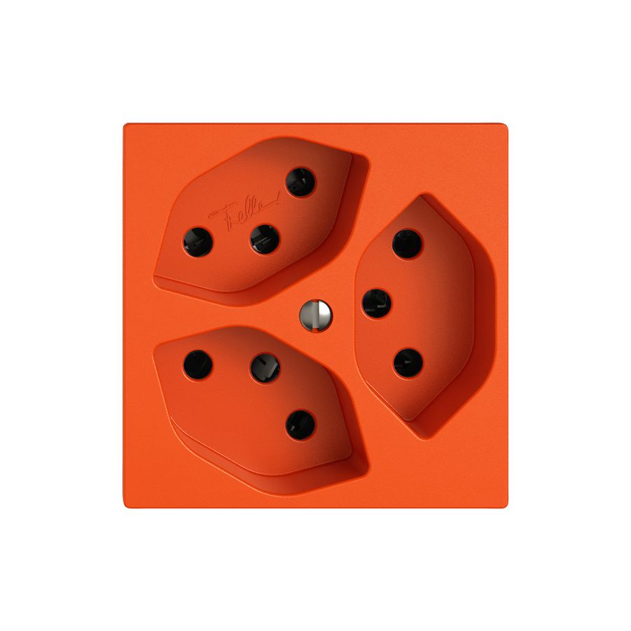 Steckdose EDIZIO.liv SNAPFIX® 3×T13 3×S or