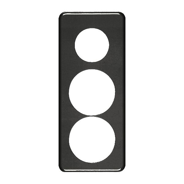 Abdeckplatte 3×1 43+58+58mm schwarz
