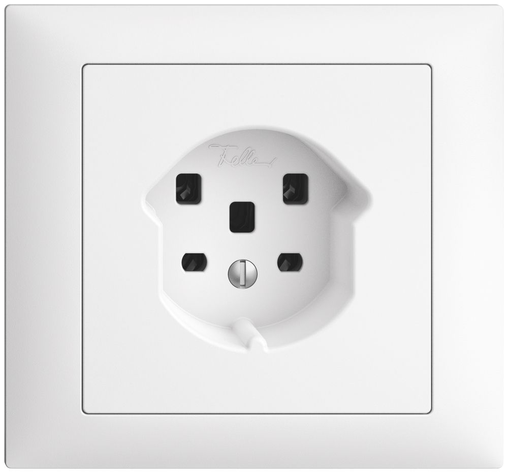 EB-Steckdose EDIZIOdue T25 16A weiss, Schraubklemmen