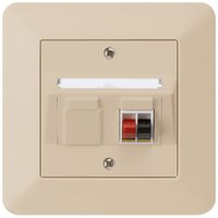 Prise ENC audio kallysto.trend 1×beige borne à étrier pour 1 haut-parleur