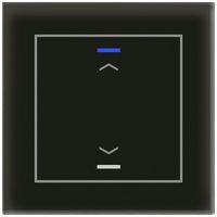 UP-Taster KNX RGBW MDT GTL-10AS.02S 1T/2B Glas schwarz "Jalousie"