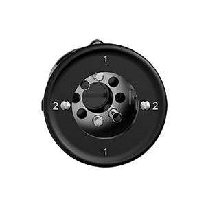 Interruttore rot.INC STANDARDdue 3/2L nero, per serrat.s.cilind