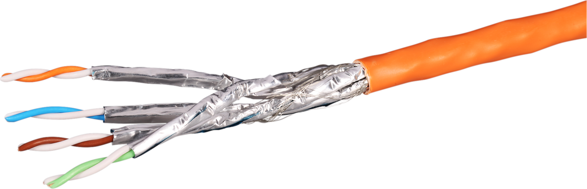 Datenkabel Kat. 7 S/FTP 4x2xAWG23/1, orange LSZH