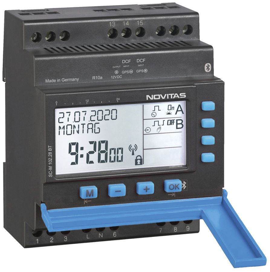 Timer settimanale AMD NOVITAS SC-M102.28 BT, 230V 2-canale astro