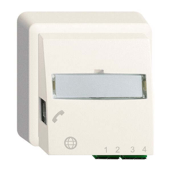 AP-Anschlussdose FTTH EDIZIOdue FH 2×LC APC Duplex FX.39 DSL weiss