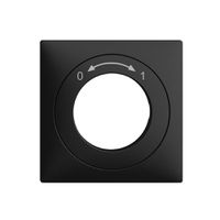 Frontset EDIZIOdue 0<->1 schwarz 60×60mm für Schwenktaster