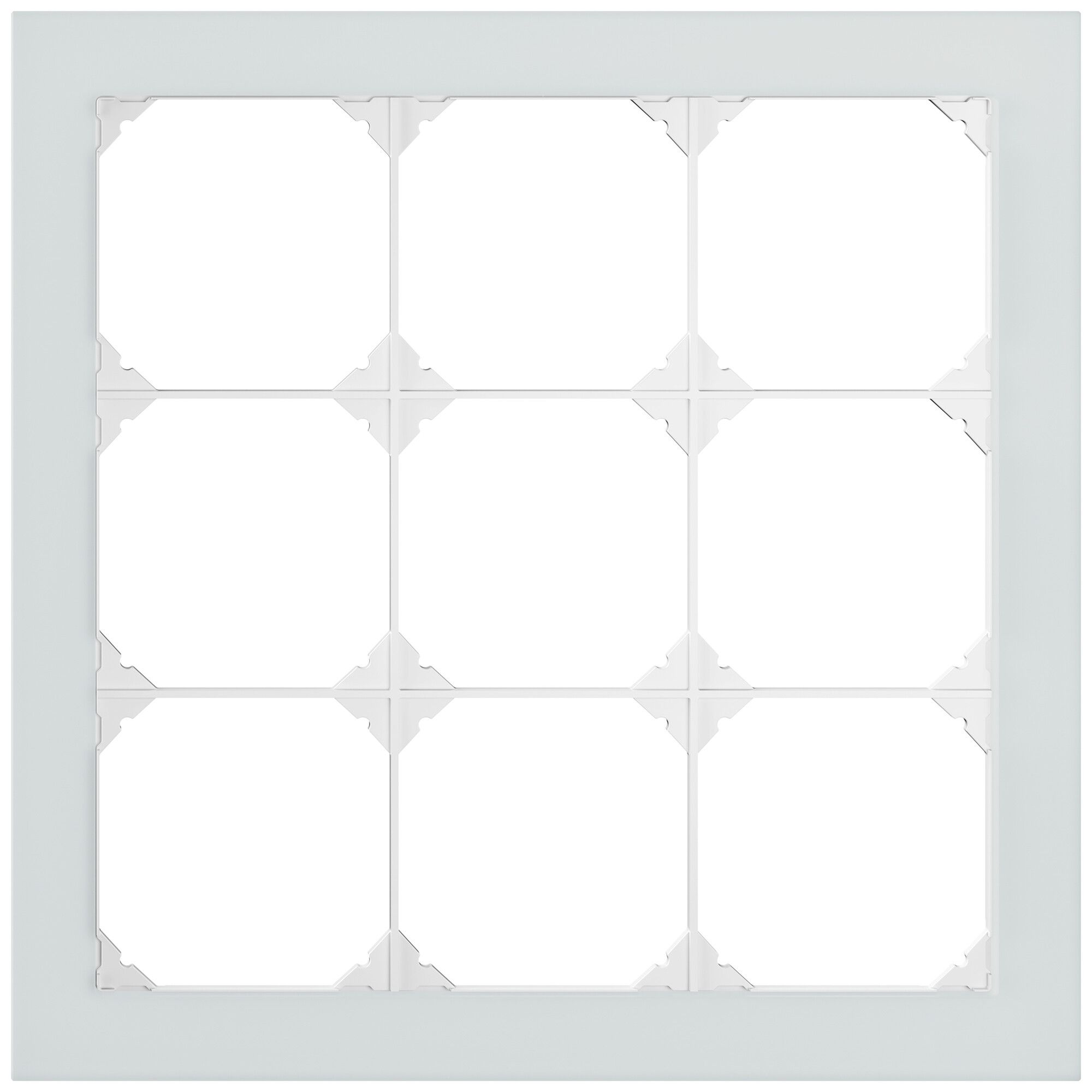 UP-Abdeckrahmen EDIZIO.liv prestige SNAPFIX® 3×3 214×214mm Glas Si