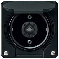 Interrupteur à clé ENC robusto interrupteur 2×1 pôle 16A 250V 86×86mm noir