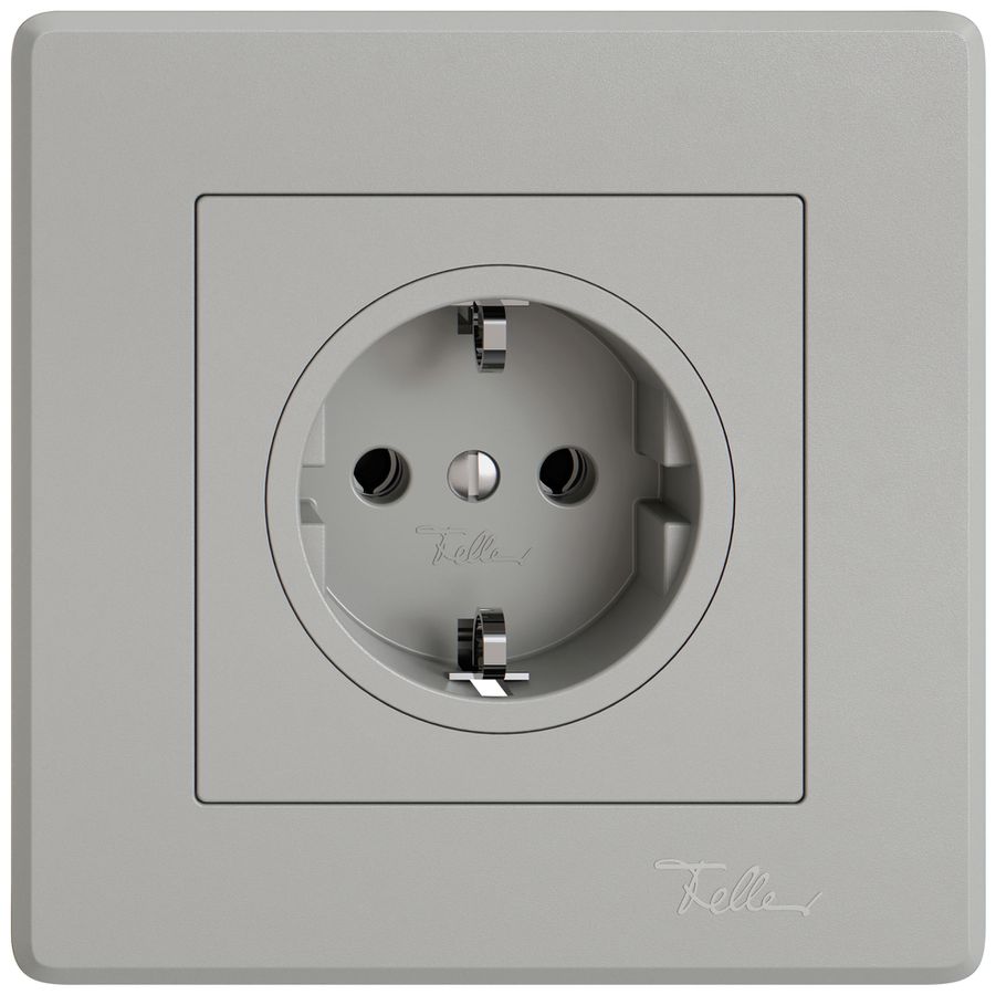 UP-Steckdose EDIZIO.liv SNAPFIX® SCHUKO 16A 230V 88×88mm hellgrau