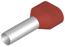 Capocorda doppio Weidmüller H isolato 2×10mm² 16mm rosso DIN sciolto
