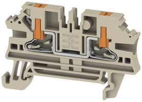 Borne de passage Weidmüller AL2C PUSH IN 2.5mm² 24A 800V DIN35 beige