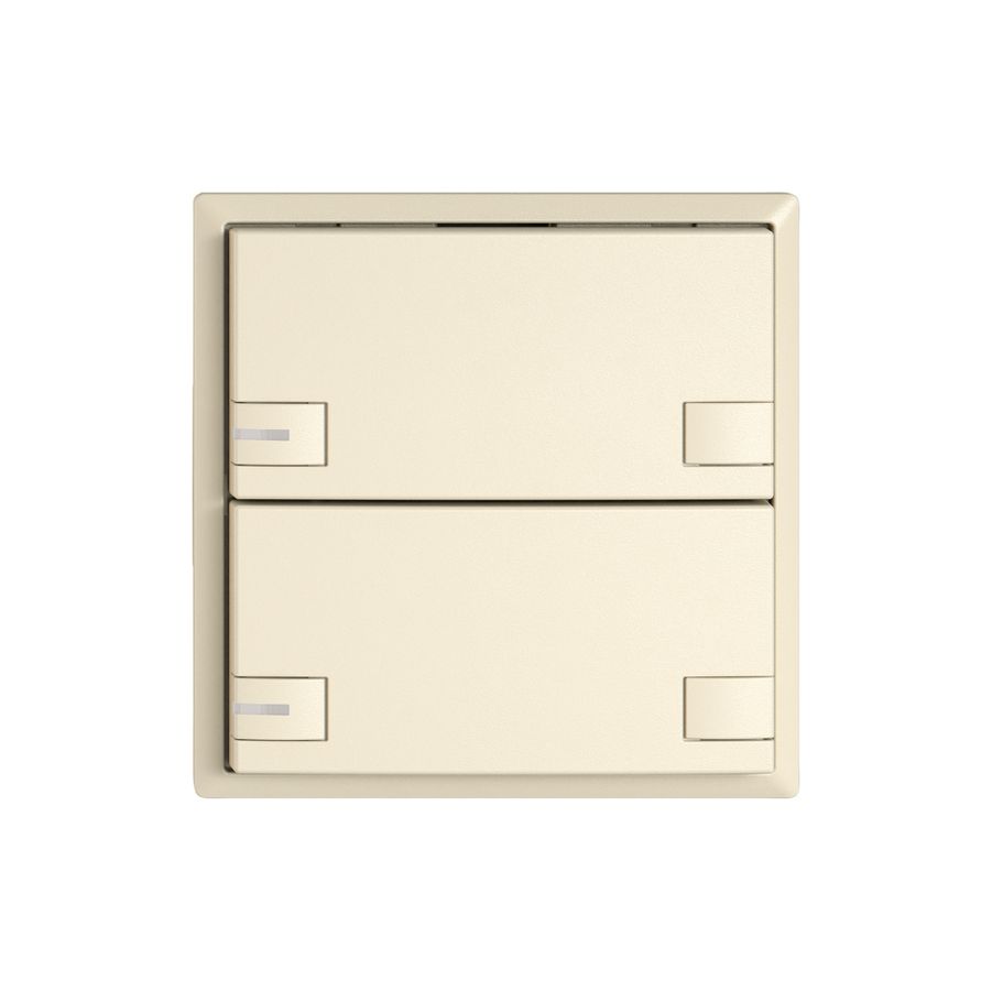 Poussoir KNX RGB EDIZIO.liv SNAPFIX® capteur temp.RGB-LED 2× comm.2T cr