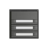 KNX-Taster RGB EDIZIO.liv SNAPFIX® Temperaturfüh.o.LED Pap.6×T 1-Tbed.dgu