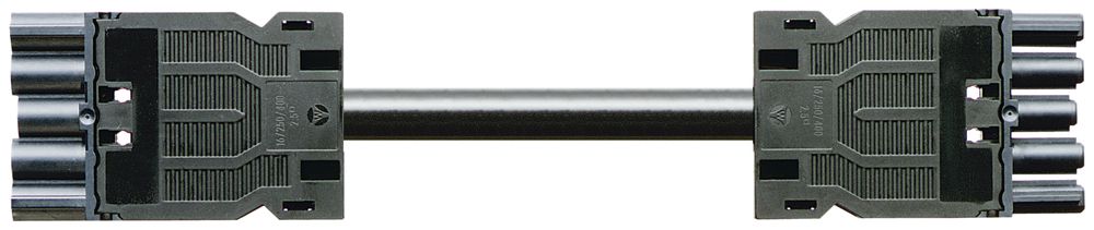 Prolunga Wieland GST18i5 5×2.5mm² 400V 20A 8m nero spina-presa, Cca