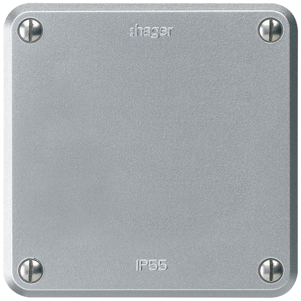 UP-Blindabdeckung robusto IP55 aluminium mit Montageplatte