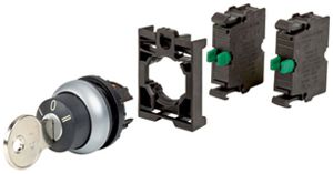 Interruttore a chiave Eaton RMQ-Titan M22-WS3-2K10 2NO 3 pos. I-O-II nero IP66