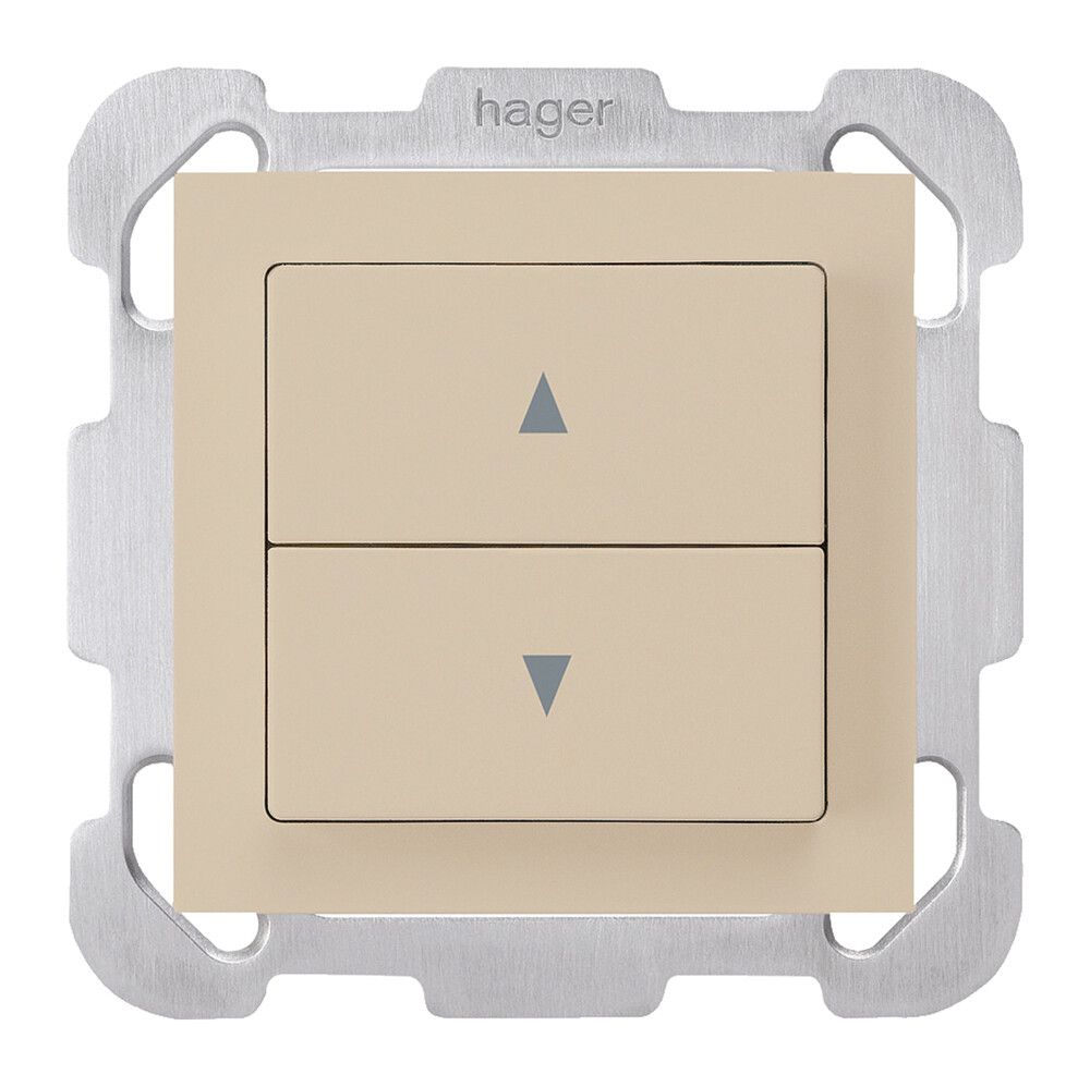 UP-Storentaster kallysto beige mit 2 Funktionstasten Steckklemme