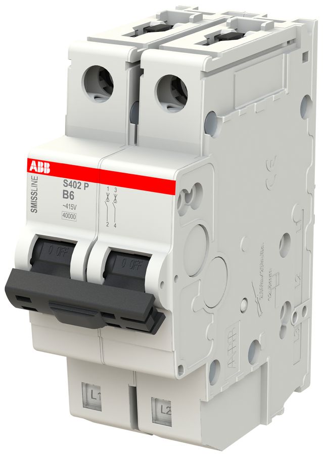 Leitungsschutzschalter SMISSLINE TP, 2L, B, 6A, 40kA