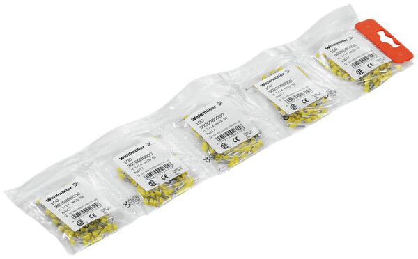 Estremità di cavo Weidmüller H isolata 1mm² 8mm giallo borsa multipla