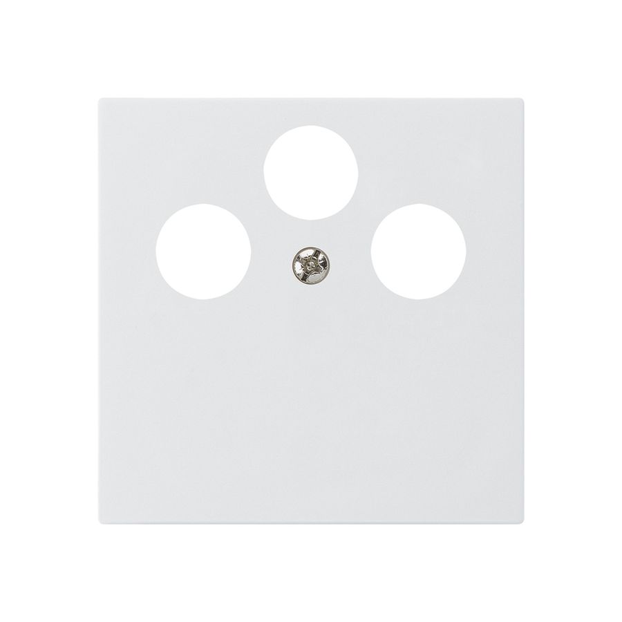 Frontplatte kallysto zu R&M HWS weiss 3×Koax SAT