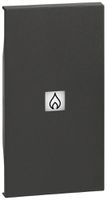 Tastenabdeckung Living Now 2 Module beleuchtbar mit Symbol Feuer schwarz