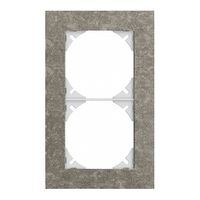 Cadre de recouvrement EDIZIOdue prestige 2×1 eternit