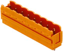 Connettore maschio WM SL coda di rondine THT 5mm 10L 180° 3.2mm arancione