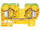 Durchgangs-Reihenklemme Woertz 2.5…16mm² 65A 600V Federzugansch.2×1 TH35 gn/gb