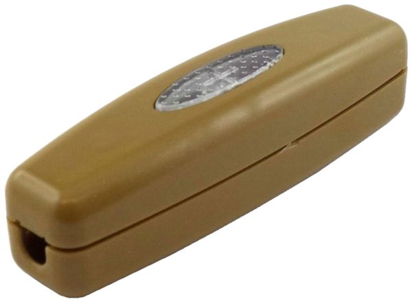 LED-Schnurdimmer SNELLO, LED: 4…25W, Halogenlampe: 25…160W, gold