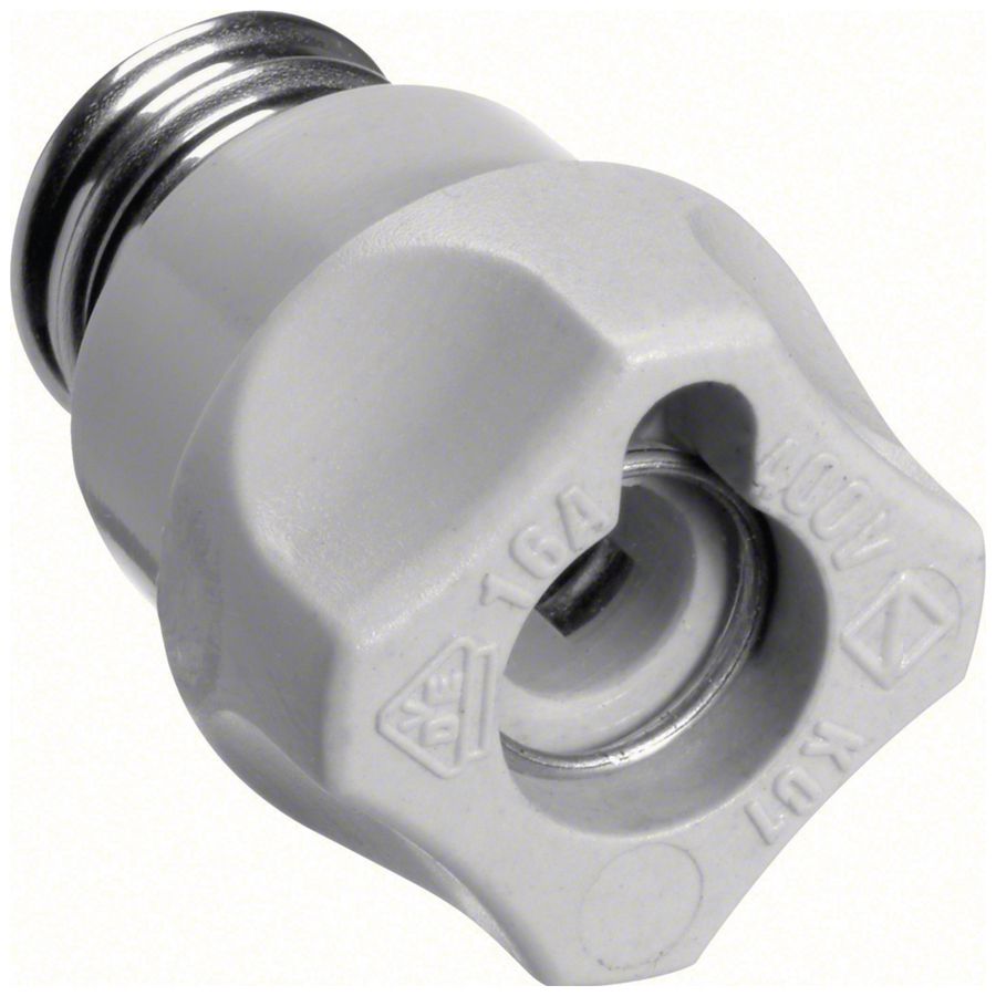 Sicherungskopf Hager E14 mit Prüfloch Typ K01