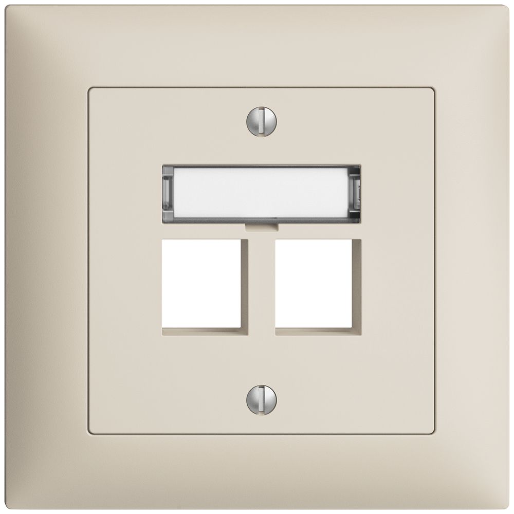 Kit de montage ENC EDIZIOdue FMI, sortie droite, pour 2×Keystone, crema