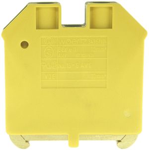 Morsetto di terra componibile Woertz Ex 4…10mm² vite 2×1 DIN 35mm verde/giallo
