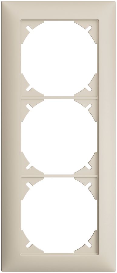 Abdeckrahmen EDIZIOdue 1×3 crema