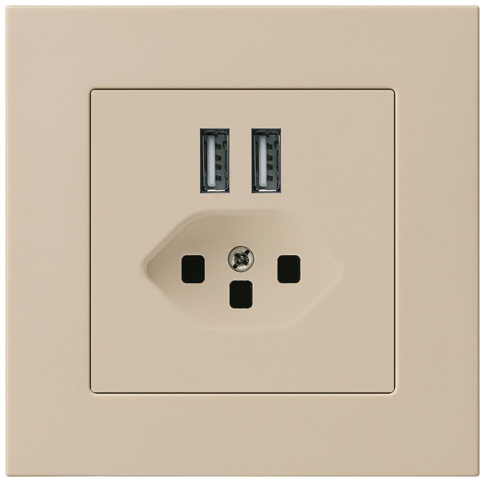 Presa INC 2×USB & T23 kallysto.pro 2400mA beige