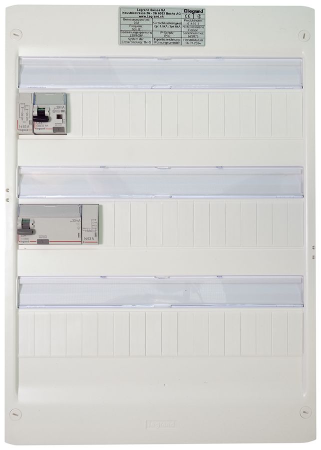 Petit tableau de distribution AP Legrand 3-rangées 54 UM blanc