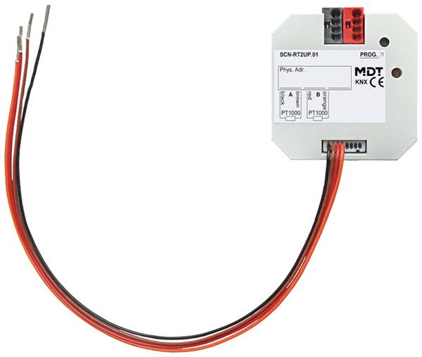 Termostato ambiente KNX INS MDT SCN-RT2UP.01 2-can per Pt1000 bianco