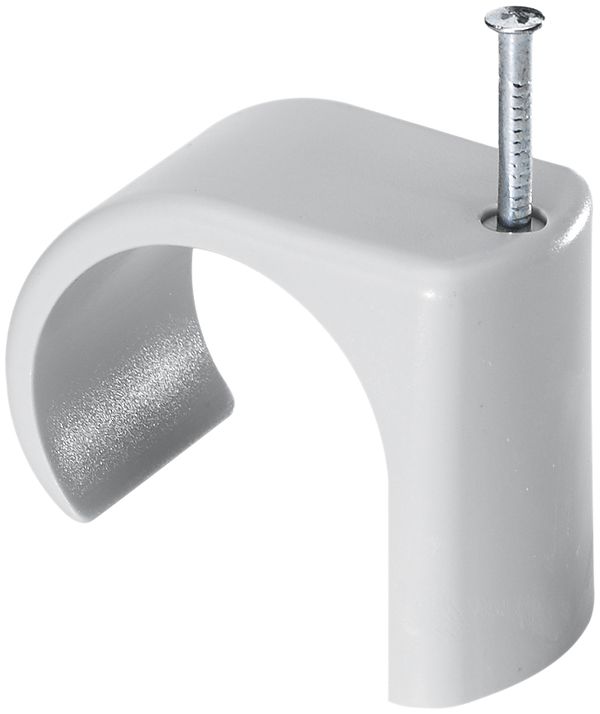 Bride à clou pour tube M32 gris clair