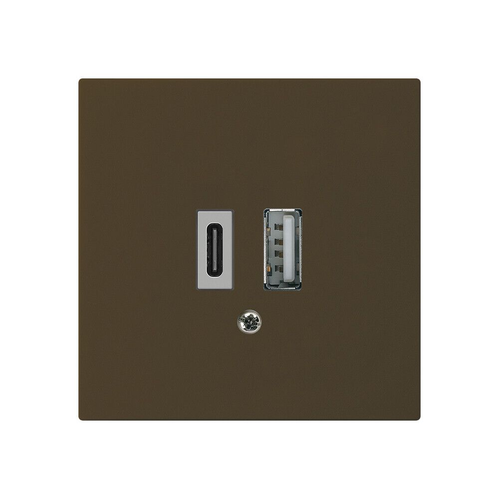 Prise de charge USB kallysto 18W PD 1×type A 1×type C brun