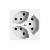 Steckdose EDIZIO.liv SNAPFIX® 3×T13 3×S ws