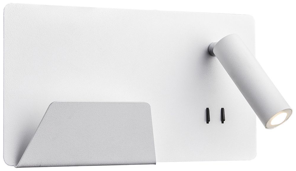 Applique LED SLV SOMNILA SPOT LEFT 15W 3000K avec liseuse et USB blanc